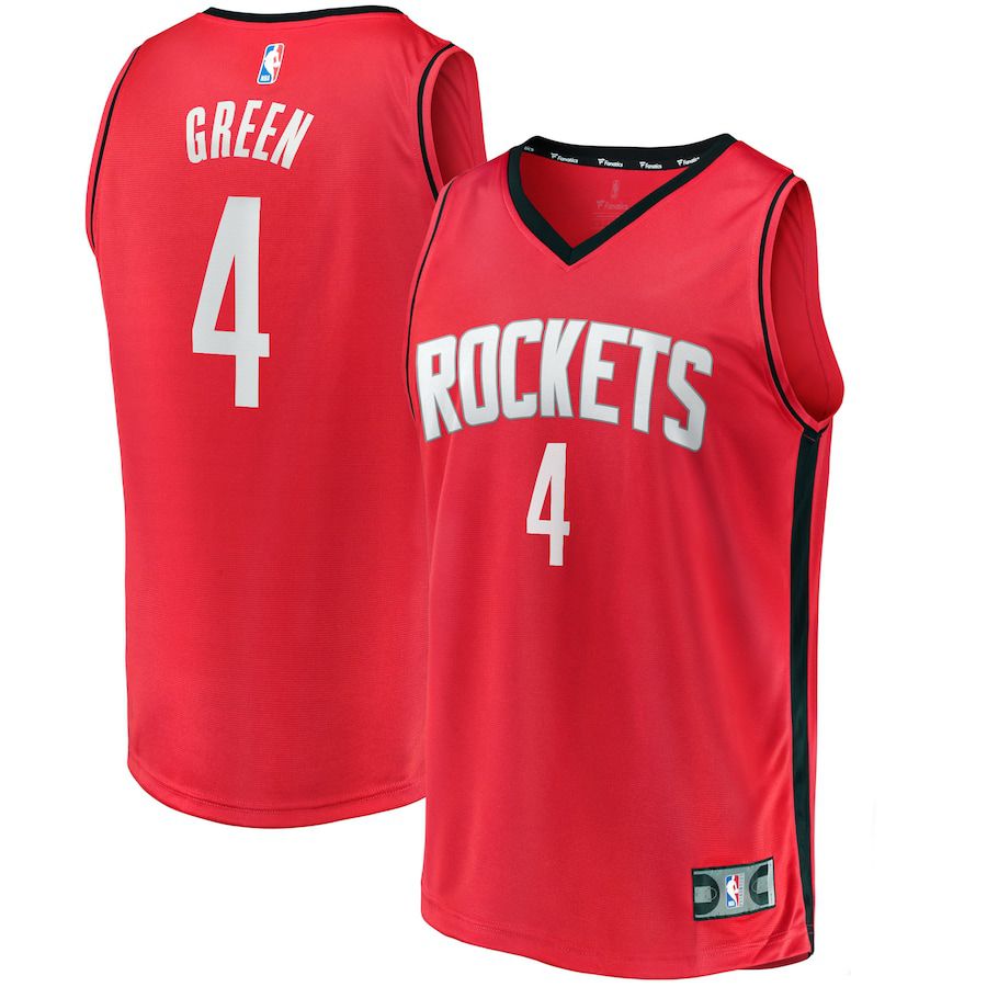 Men Houston Rockets #4 Jalen Green Fanatics Branded Red Fast Break Replica Player NBA Jersey